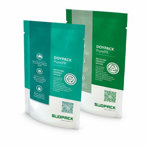 Two Doypack packaging (PurePP and PurePE)