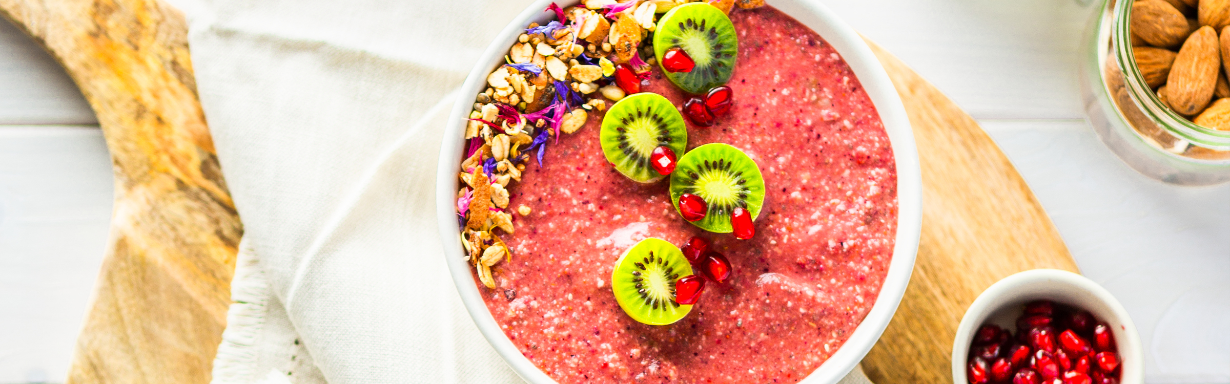 Smoothie Bowl with fruits 